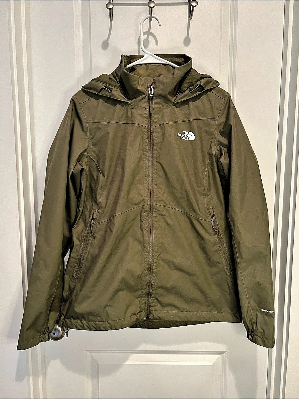 The North Face Ladies DryVent Rain Jacket Hooded Green